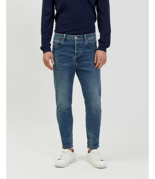 Jeans MIKE carrot cropped dark wash