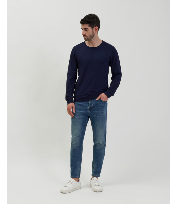 MIKE carrot cropped fit in dark wash
