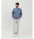 Felpa girocollo con patch