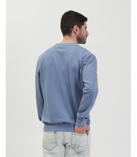 Felpa girocollo con patch