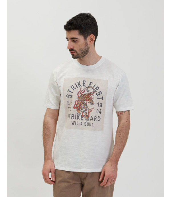T-shirt con stampa tigre