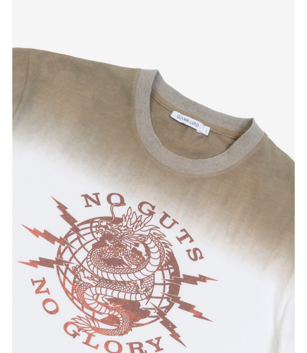 T-shirt effetto degrade e stampa