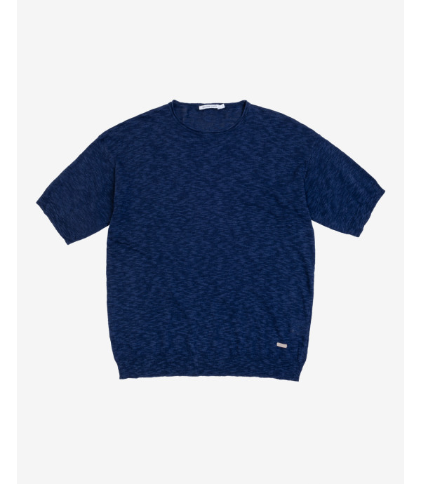 Melange knitted t-shirt