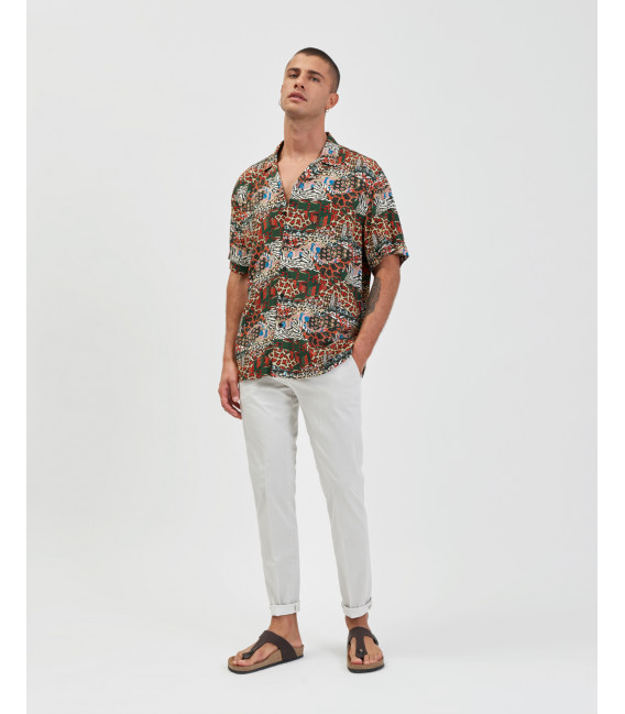William skinny fit trousers in micro pattern