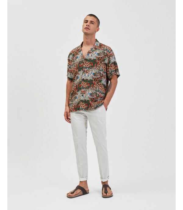 Pantaloni William Skinny fit in microfantasia