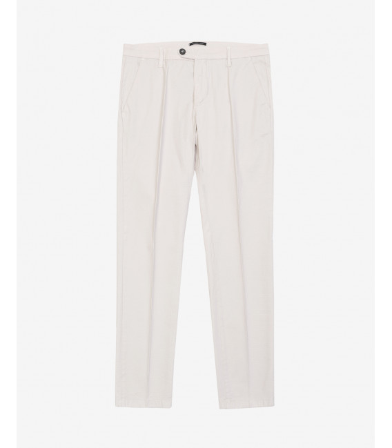 Pantaloni Frank tapered in microfantasia