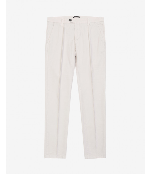 Pantaloni Frank tapered in microfantasia