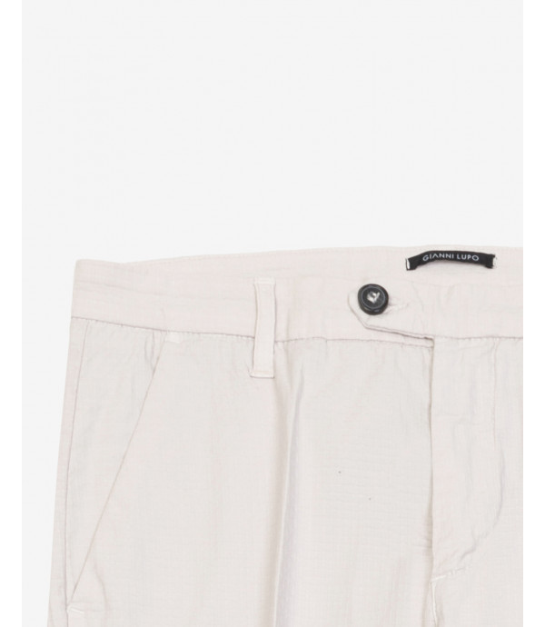 Pantaloni Frank tapered in microfantasia
