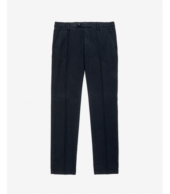 Pantaloni Frank tapered in microfantasia