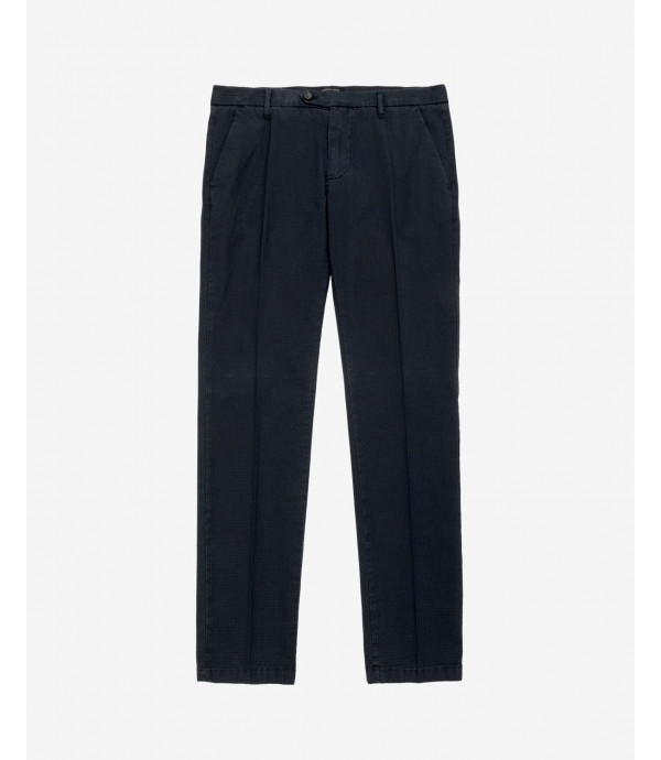 Pantaloni Frank tapered in microfantasia