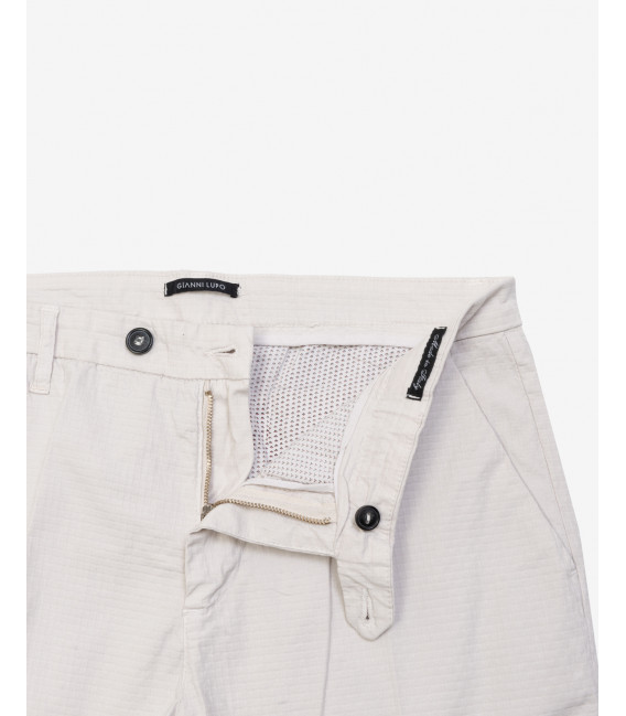 Pantaloni Frank tapered in microfantasia