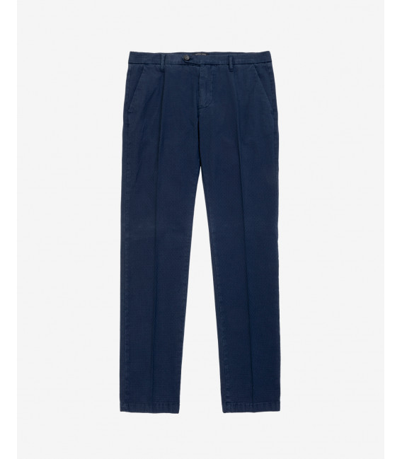 Pantaloni Frank tapered in microfantasia