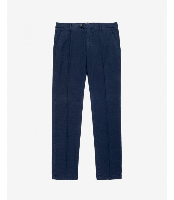 Pantaloni Frank tapered in microfantasia