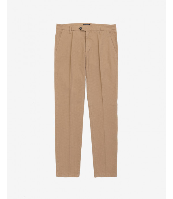 Pantaloni Frank tapered in microfantasia