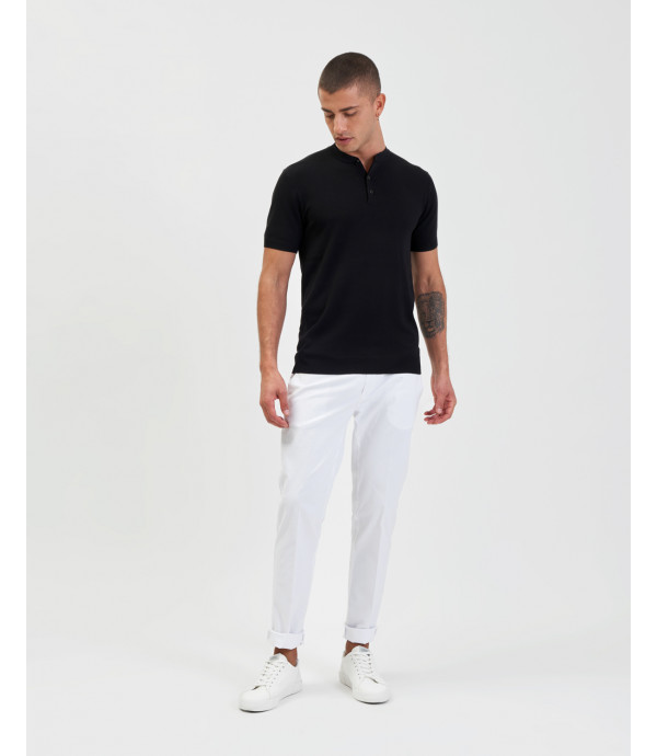 Pantaloni Frank tapered in microfantasia