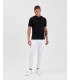 Pantaloni Frank tapered in microfantasia