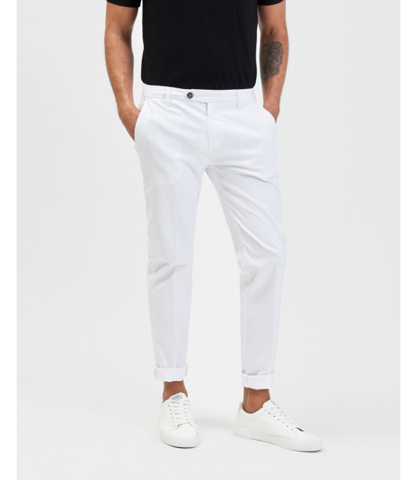 Pantaloni Frank tapered in microfantasia