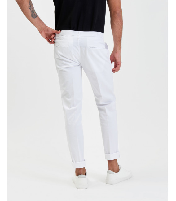 Pantaloni Frank tapered in microfantasia