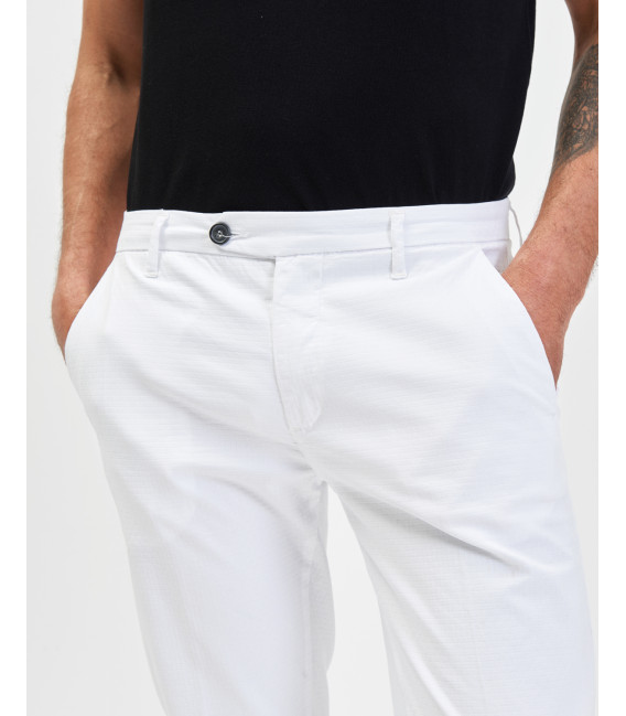 Pantaloni Frank tapered in microfantasia