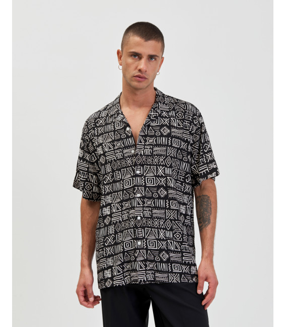 Camicia bowling stampa tulum viscosa