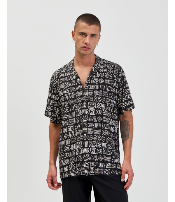 Camicia bowling stampa tulum viscosa
