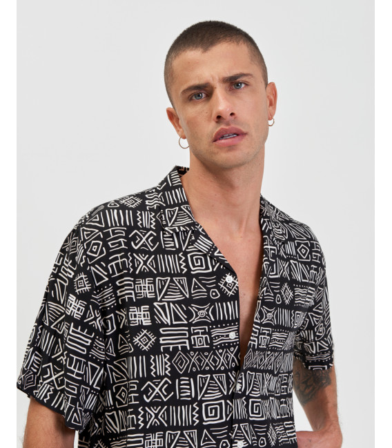 Camicia bowling stampa tulum viscosa