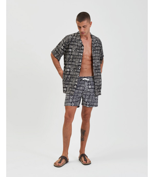 Camicia bowling stampa tulum viscosa