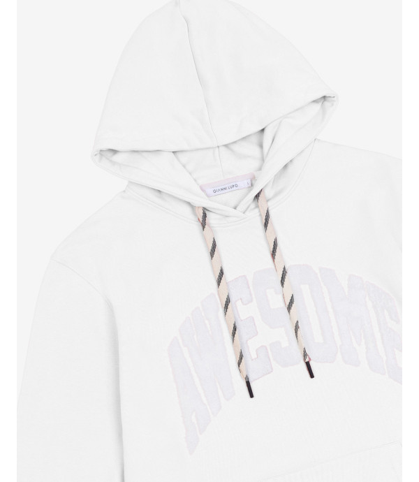 Hoodie with patchwork