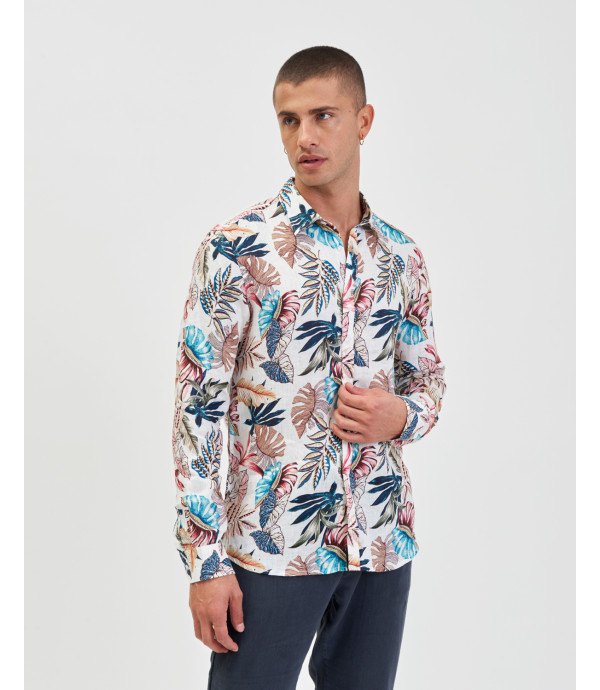 Cotton floral print shirt