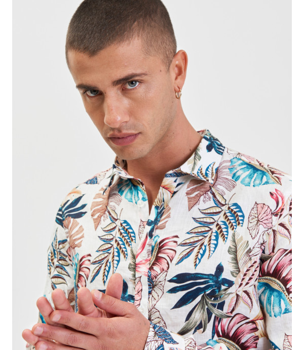 Cotton floral print shirt