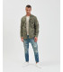 Overshirt stile militare con patch