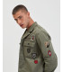 Overshirt stile militare con patch