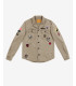 Overshirt stile militare con patch