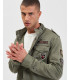 Field jacket con patch