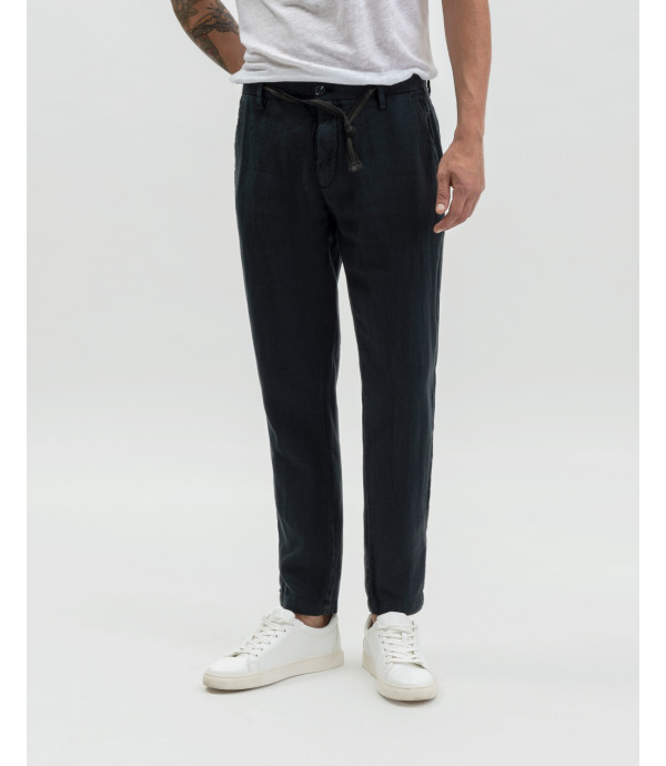 Pantalone in lino con laccio