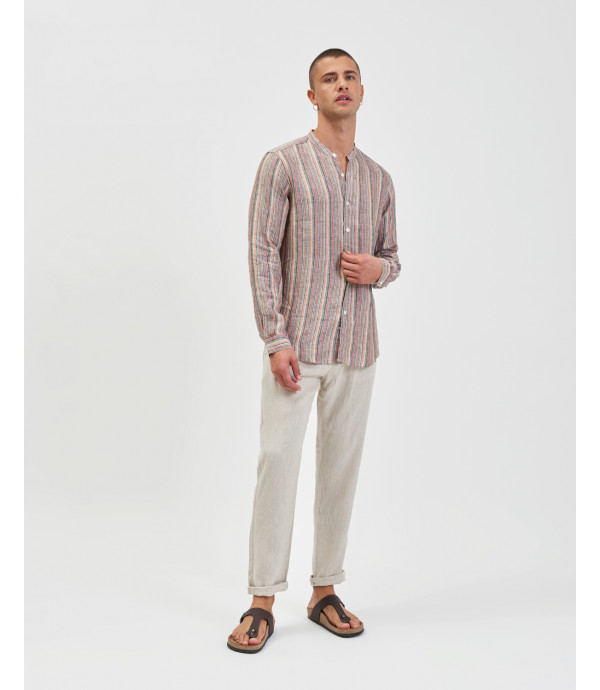 Pantalone in lino con laccio