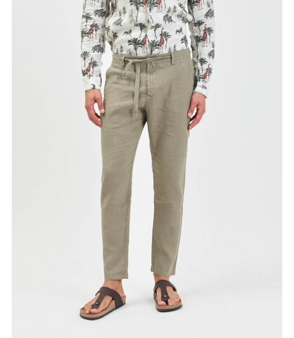 Pantalone in lino con laccio