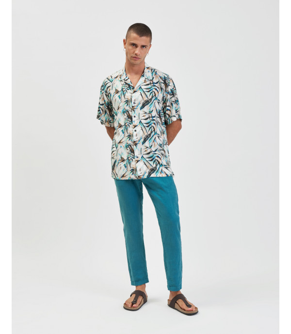 Pantalone in lino con laccio