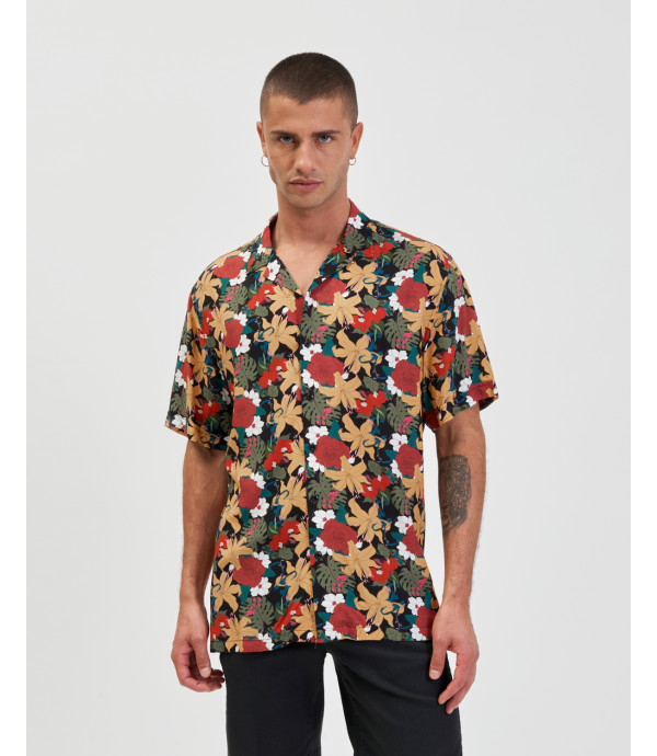 floral print shirt in viscose