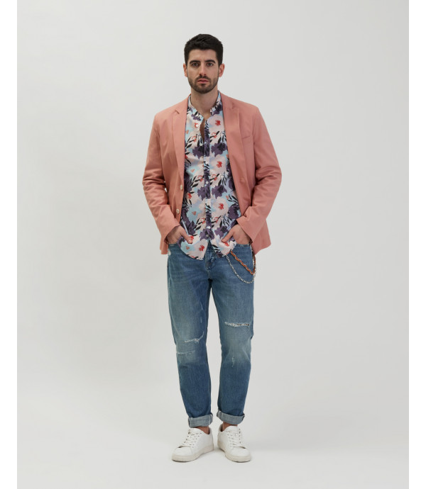 Cotton floral print shirt