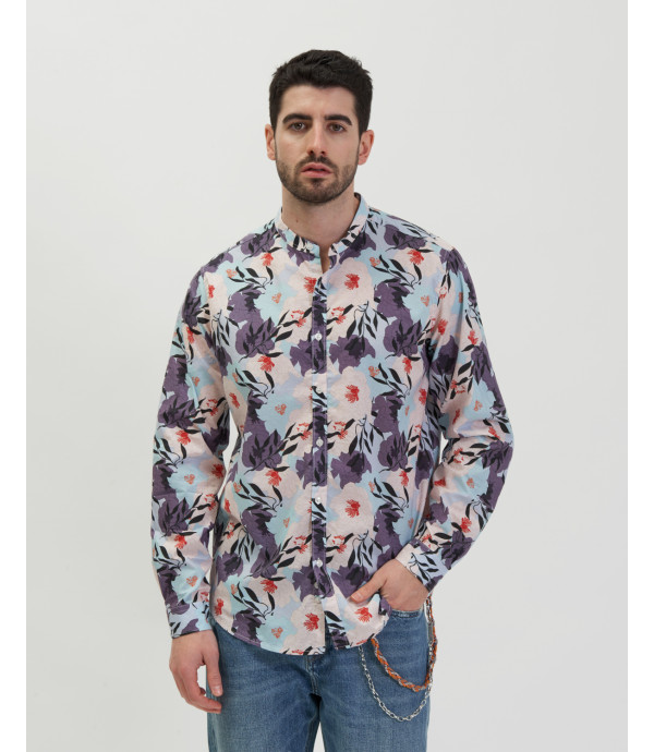 Cotton floral print shirt