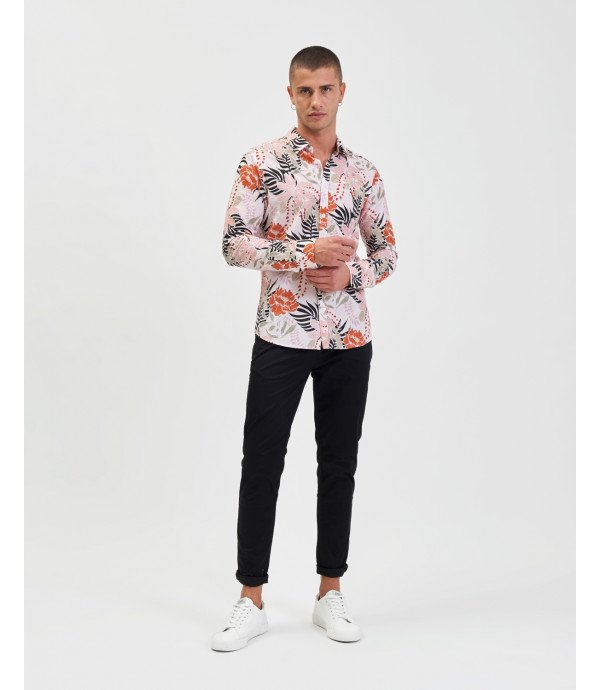 Cotton floral print shirt
