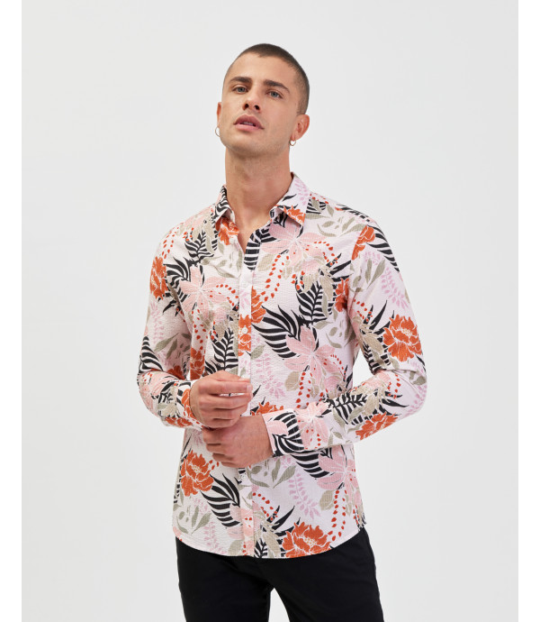 Cotton floral print shirt