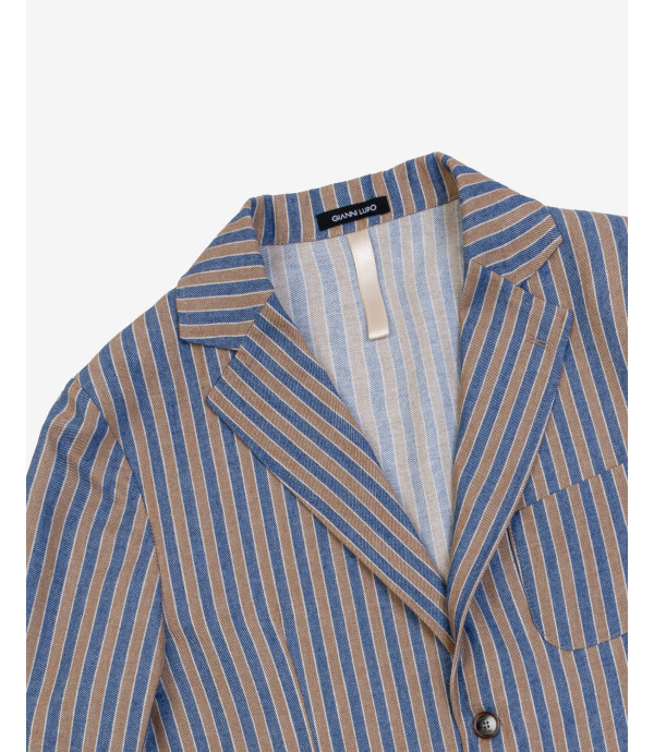 Single-breasted striped blazer