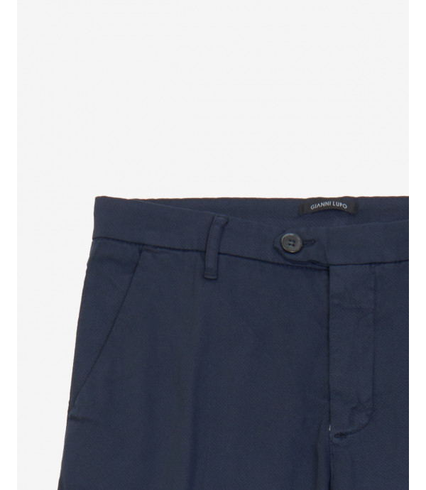 Pantaloni Frank tapered in microfantasia