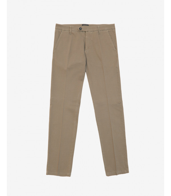Pantaloni Frank tapered in microfantasia