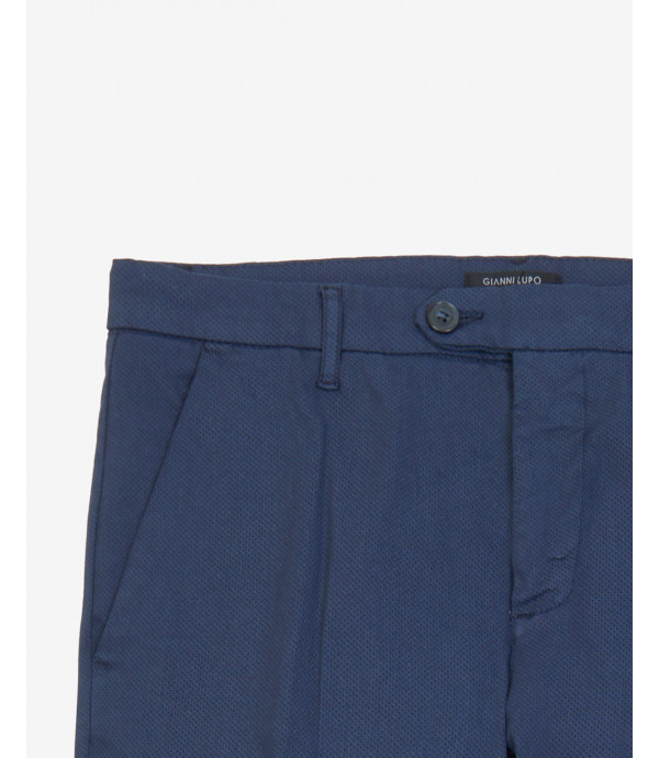 Pantaloni Frank tapered in microfantasia