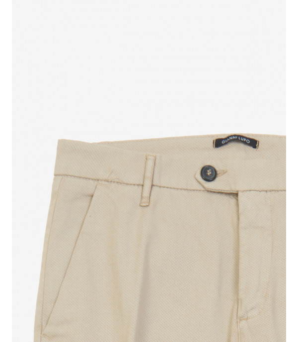 Pantaloni Frank tapered in microfantasia