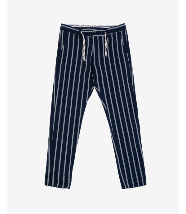 Pantaloni relaxed fit gessato
