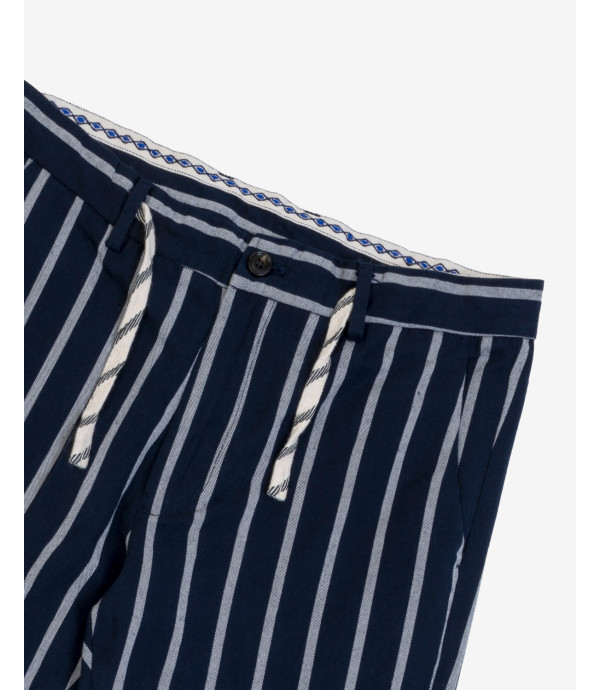 Pantaloni relaxed fit gessato